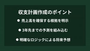 収支計画書の作成時のポイント