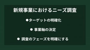 新規事業におけるニーズ調査のポイント