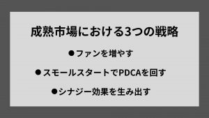 成熟市場における競争戦略の3つの考え方