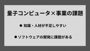 量子コンピュータで事業を起こす際に直面する課題